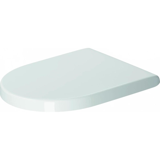 Siège de WC Duravit Starck 3 sans mécanisme dabaissement. Charnière en acier inoxydable, blanc, 1 pièce.