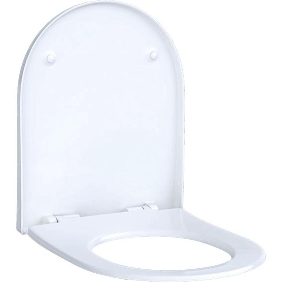 Siège de WC Geberit Acanto Slim Wrap over antibactérien charnière chromée abaissable. Quickr, 1 pièce.