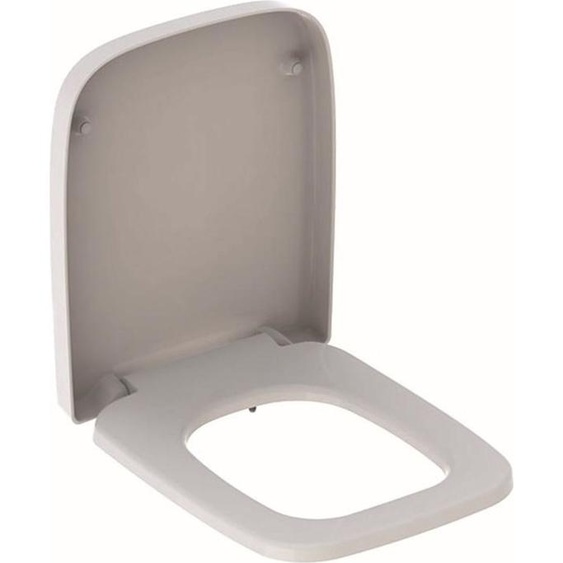 Siège de WC Geberit Renova Plan e Fixation par charnières. MS VC m AA u QRS we