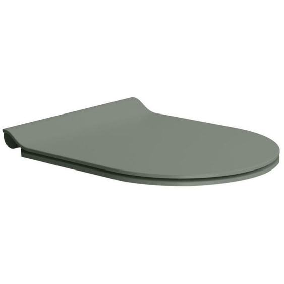 Siège de WC GSI PURA, SLIM, fermeture en douceur, agave mat/chrome MS86CSN04