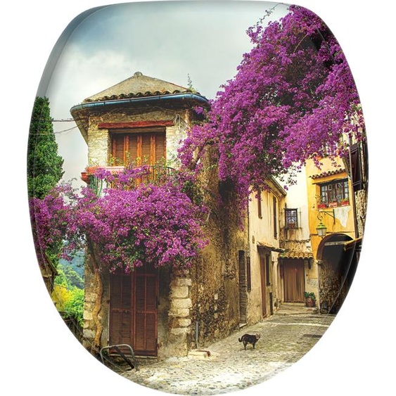 Siège de WC SANILO® avec abaissement automatique Toskana, abattant de WC directement du fabricant, couvercle de WC, lunette de WC, siège de WC, lunette de WC