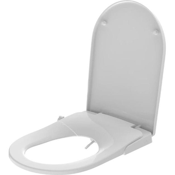 Siège de WC SAT avec fonction bidet Abaissement automatique Rehausse WC douche sans consommation électrique, blanc