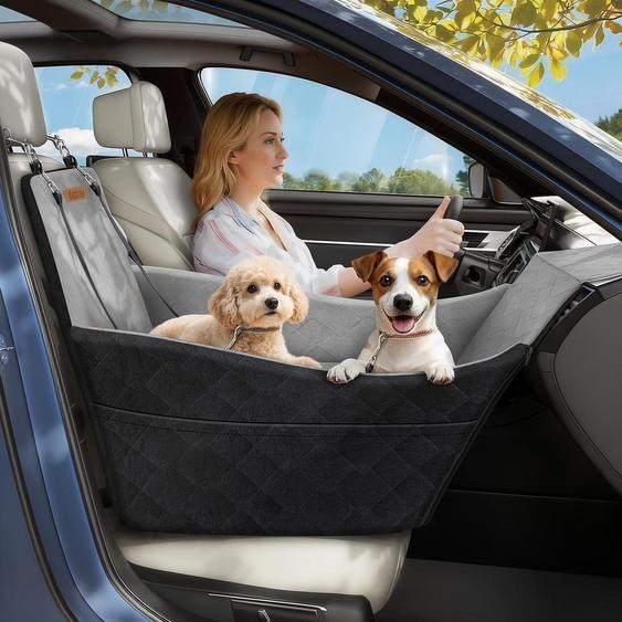 Siège élévateur pour chien, adapté aux animaux jusquà 16 kg, amovible et lavable, en mousse à mémoire de forme, noir et gris