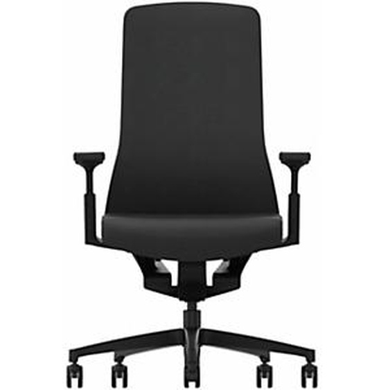 Siège ergonomique Pure Mécanisme auto-régulant Tissu Noir Hauteur Réglable - Accoudoirs Dossier haut Roulettes
