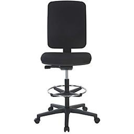 Siège haut Work Up Office tissu M1 noir hauteur réglable - dossier repose-pieds roulettes