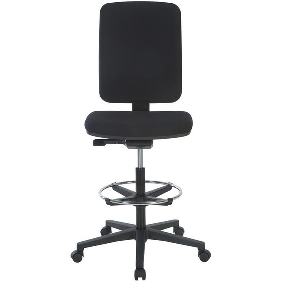 Siège haut Work Up Office tissu M1 noir hauteur réglable - dossier repose-pieds roulettes