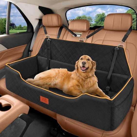 Siège pour chien, adapté pour voiture, coffre et intérieur, jusquà 45 kg, en mousse à mémoire de forme, avec housse amovible, couleur noire