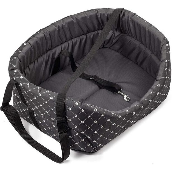 Siège pour chien Siège auto Siège pour chien Sac pour chien noir avec motif L