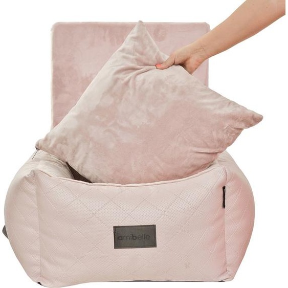 Siège pour chien Siège pour chien Siège pour chien Siège pour chien en cuir HIGH ROSA