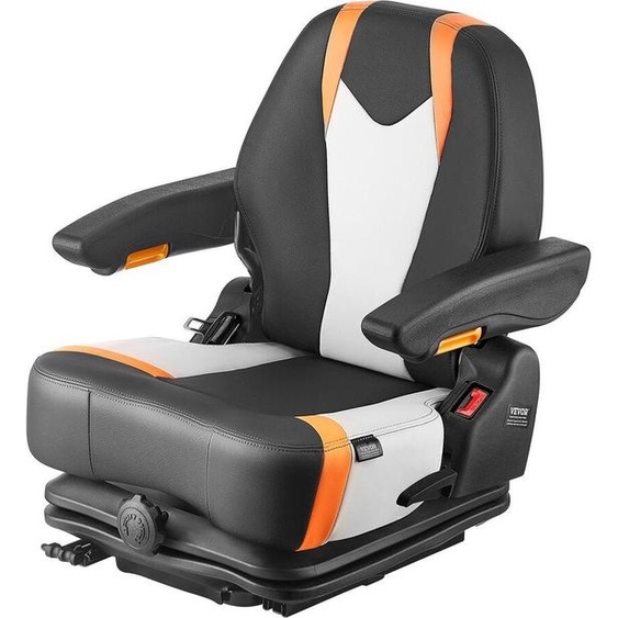 Siège universel pour chariot élévateur à fourche, rabattable, suspension pour tracteur, dossier réglable