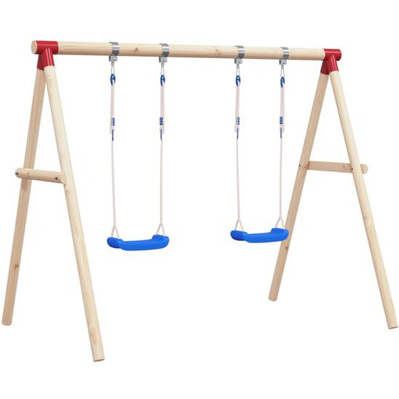 Sièges de balançoire avec cordes 2 pcs bleu 38x16 cm PE