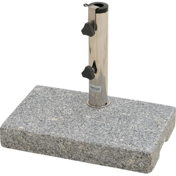 Siena Garden 213345 Pied de parasol en granit pour balcon ; Couleur : gris ; Poids jusquà : 25 kg