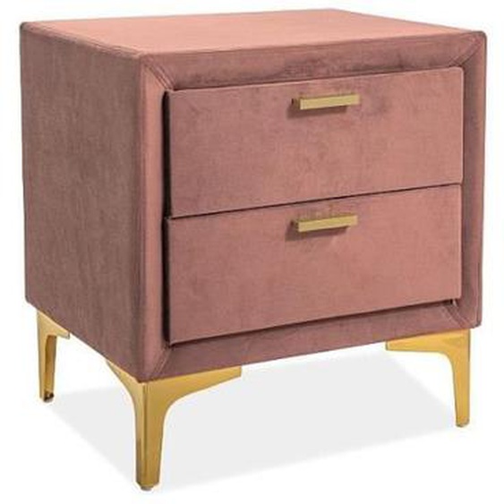 signal CHEVET MONAKO VELOURS COULEUR ANT.ROSE / GARNISSAGE DORÉ BLUVEL 52 - 5901477286902