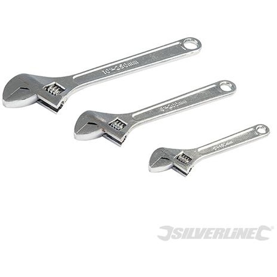 Silverline - Clé à molette, jeu de 3 pièces