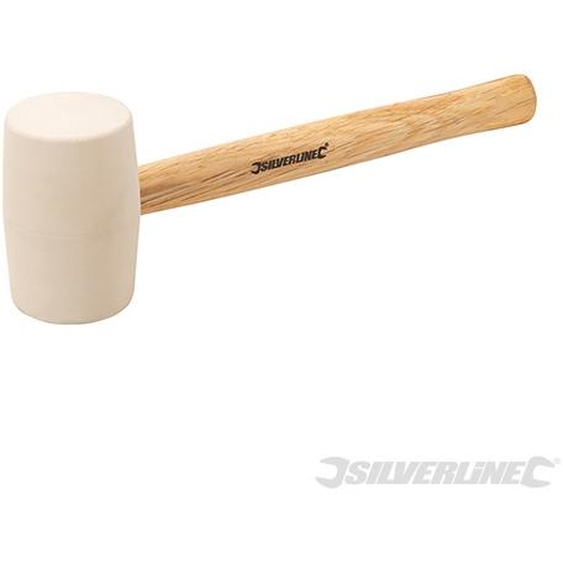 SILVERLINE Marteau en caoutchouc blanc 450 g 633608
