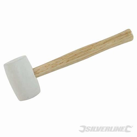 SILVERLINE Marteau en caoutchouc blanc 670 g 868607
