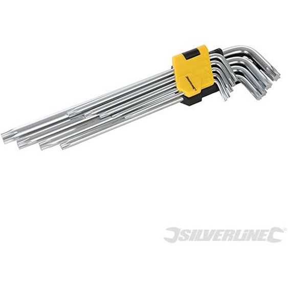 Silverline - T10 - T50 Jeu de clés Expert 9 pièces - T10 - T50