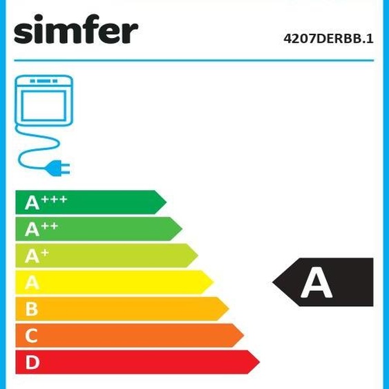 Simfer Four | 4207DERBB.1 | 47 L | Multifonctionnel | Manuel | Boutons escamotables | Hauteur 59,5 cm | Largeur 45 cm | Blanc