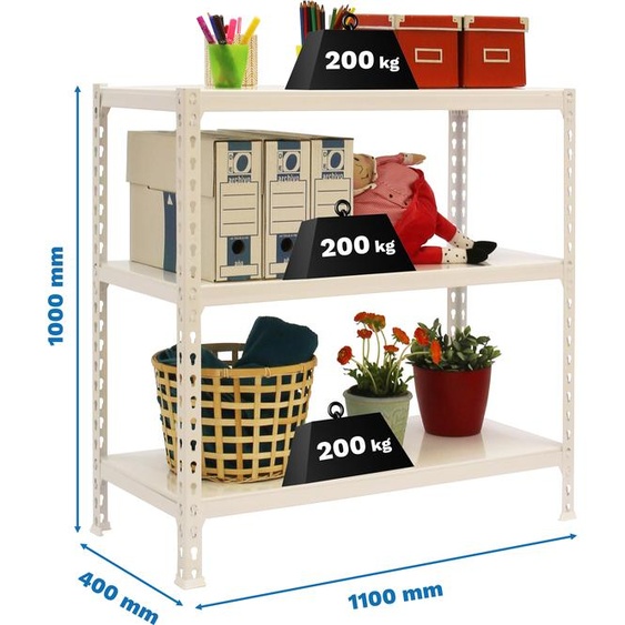 SIMONCLICK SUPERPLUS 3/400 1000 BRANCO/BRANCO métallisé prateleira