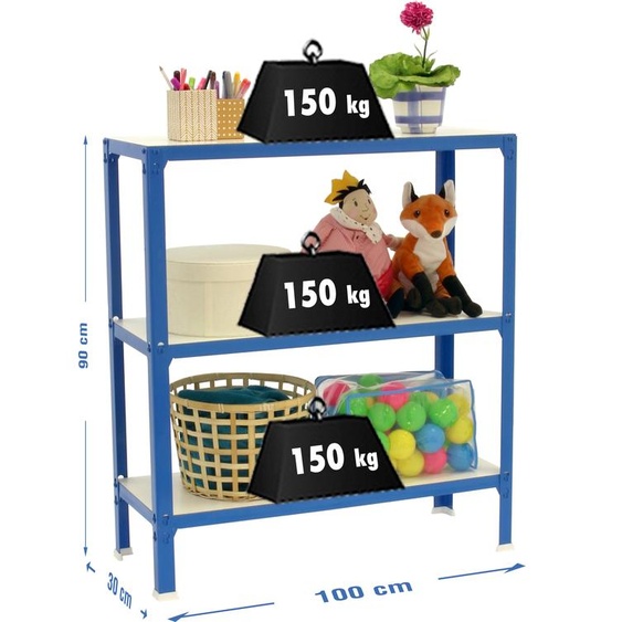 SIMONHOME CLICK WOOD PLUS 3/300 Panneau métallique BLEU/BLANC