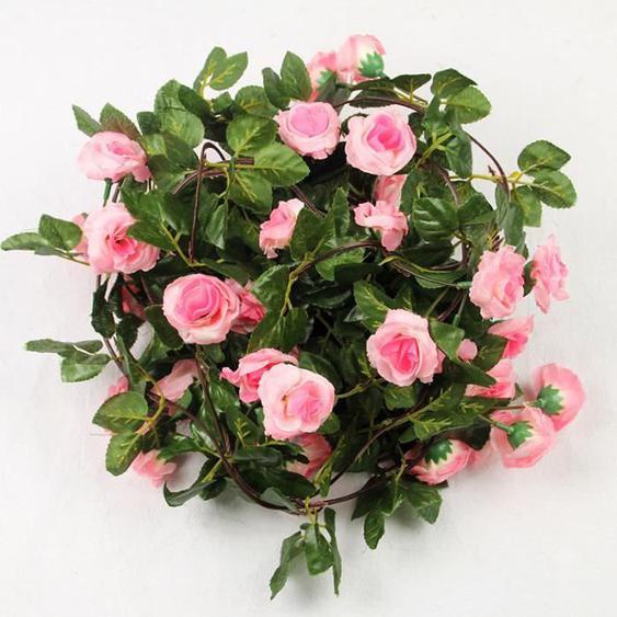 Simulation 22 rose vigne vigne plastique rose vigne fausse fleur tenture murale - rose