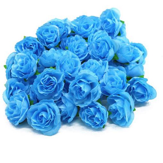 Simulation de tête de Rose, 50 pièces, fausse fleur décorative en soie réutilisable pour fête de mariage