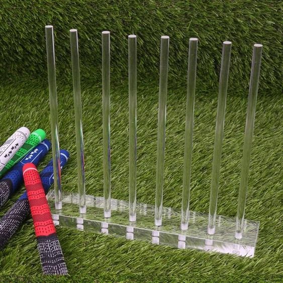 singelila Support de présentation transparent en acrylique pour poignées de clubs de golf – Présentoir clair pour accessoires de magasin professionnel