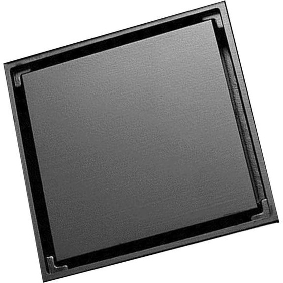 Siphon de sol de douche carré avec filtre en acier inoxydable Siphon de sol désodorisant pour salle de bains Siphon de sol noir