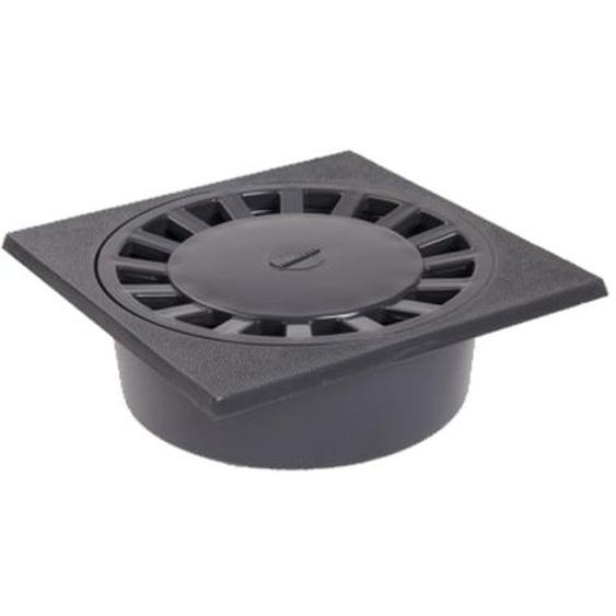 Siphon de sol faible hauteur 15x15 cm gris foncé NICOLL SC456