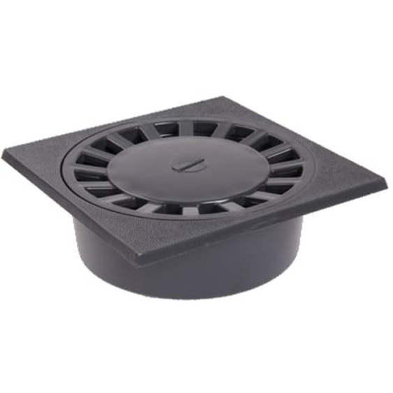 Siphon de sol faible hauteur  25x25 cm gris foncé - NICOLL - SC891
