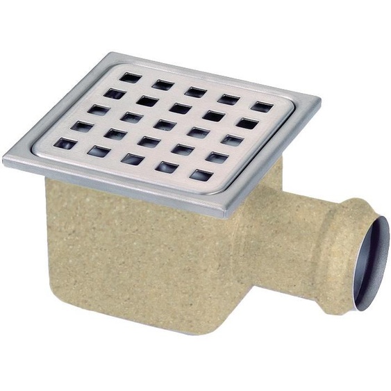 Siphon de sol inox 100x100 sortie verticale SV40 - GEBO - 21.412