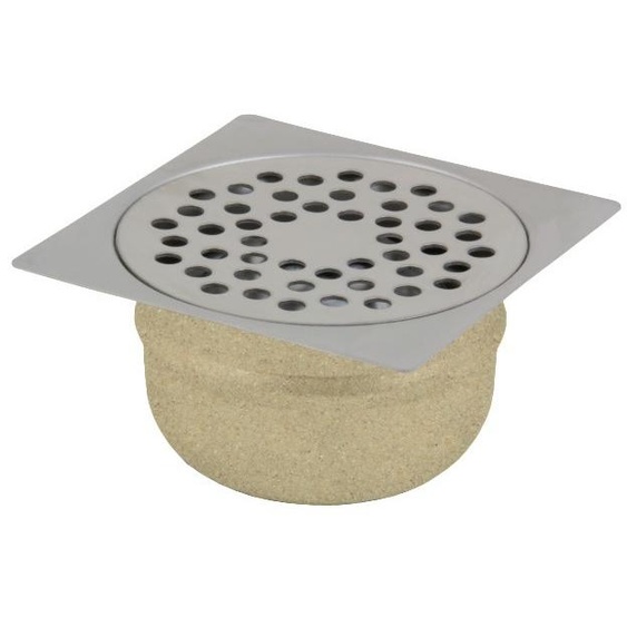 Siphon de sol inox 100x100 sortie verticale SV40 - GEBO - 21.412