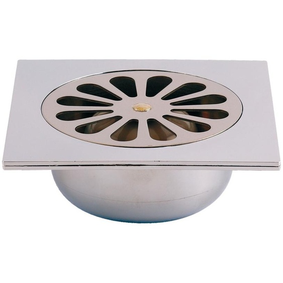 Siphon de sol pour douche ABS chromée 140 x 140mm avec grille - VALENTIN - 00 462300 000 00