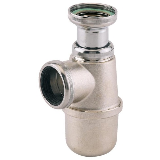 Siphon evier réglable sortie D40 plastique blanc - VALENTIN - 75030000100