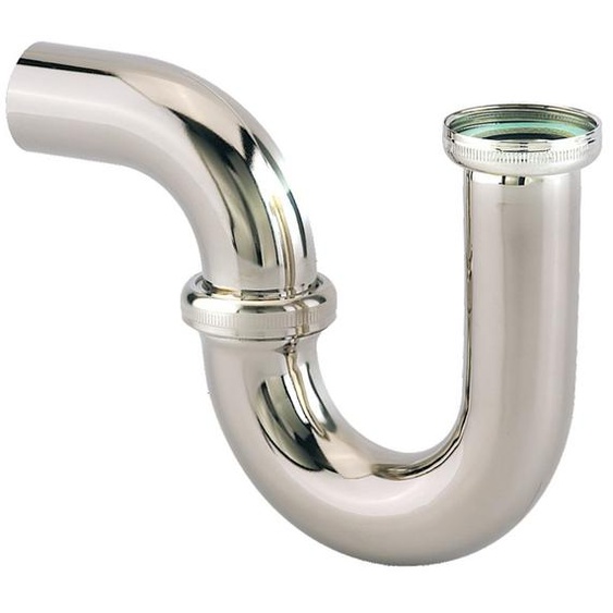 Siphon tube de lavabo en laiton chromé - VALENTIN - 16710000800