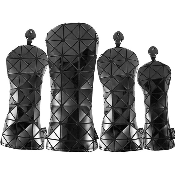 Siranlive Ensemble de housses de sauna en bois pour club de golf, couvre-chef en cuir PU, protecteur de conducteur de fairway, accessoires de golf, #1, #3, #5