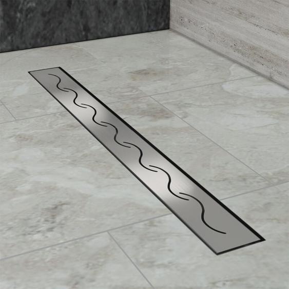 Sirhona - Caniveau de douche à litalienne Siphon Sol dévacuation en Acier Inoxydable - diverses Tailles au Choix (50-100cm) Siphon avec passoire et