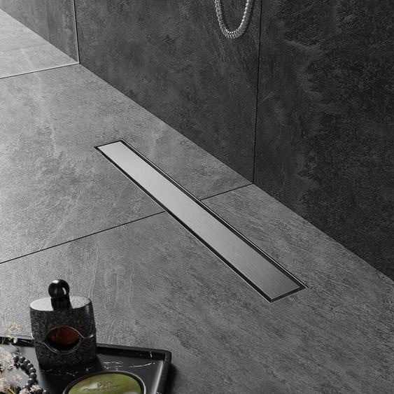 Sirhona - Caniveau Douche Italienne 60cm à carreler, Siphon de Sol Douche Modèle 2 en 1, Acier Inoxydable