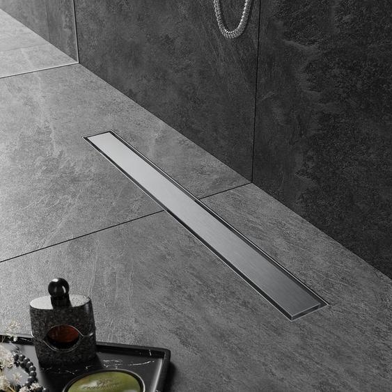 SIRHONA Caniveau Douche Italienne 70cm à carreler, Siphon de Sol Douche Modèle 2 en 1, Acier Inoxydable