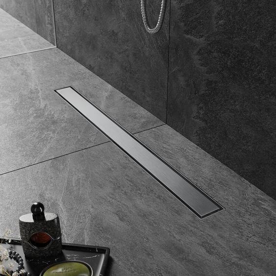 Sirhona - Caniveau Douche Italienne 80cm à carreler, Siphon de Sol Douche Modèle 2 en 1, Acier Inoxydable