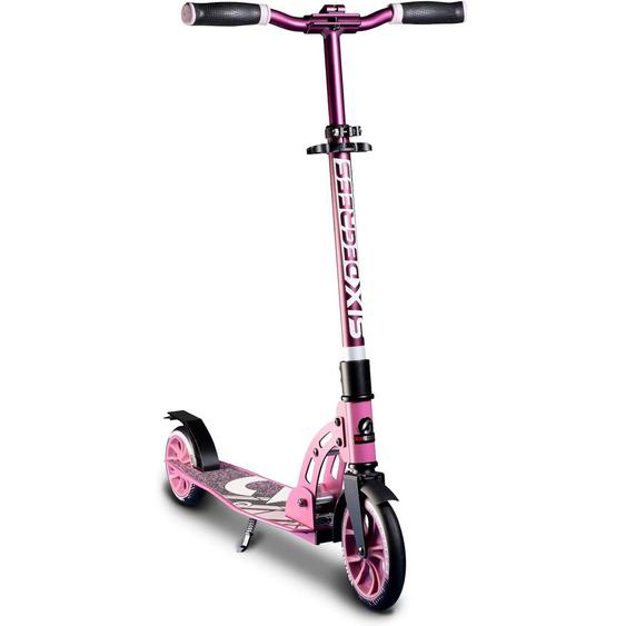 Six Degrees Trottinette Junior Aluminium - Mécanisme De Pliage Et Béquille - 180/145 Mm Rose