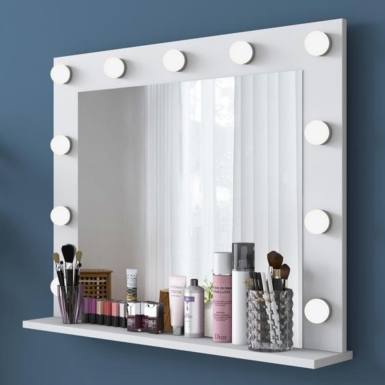Skye Decor, EF108 - 2998, miroir décoratif en aggloméré, aggloméré 100 % mélaminé de classe E1, blanc, 90 x 15 x 71,8 cm