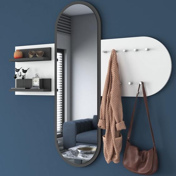 Skye Decor, P3 - 3776, Armoires, Poteau dentrée, blanc, 125 x 120 x 12 cm