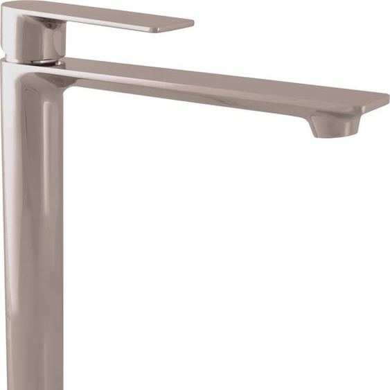 Slezák-RAV : Mélangeur lavabo haut NIL - gris métal - brillant NL130.5MGL METAL GREY - glossy flexi hose 3/8 (tuyau flexible 3/8)