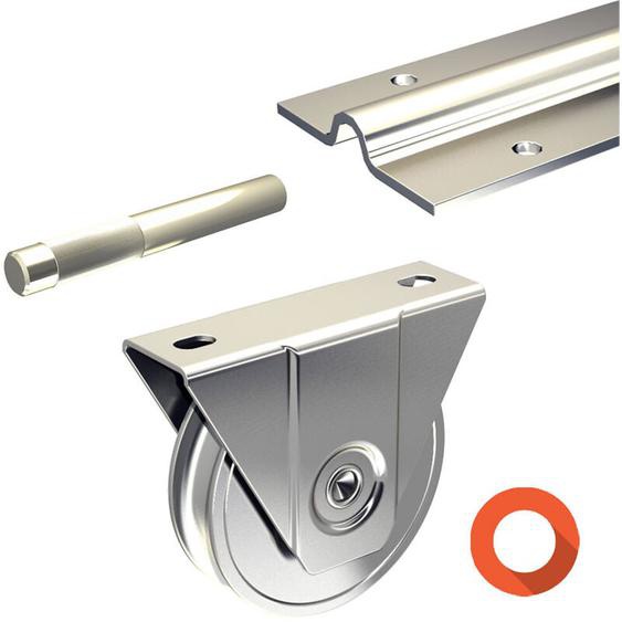 Slidup By Mantion - Kit coulissant avec rails 3 x 1,95 m pour portail de 3 m - 400 kg
