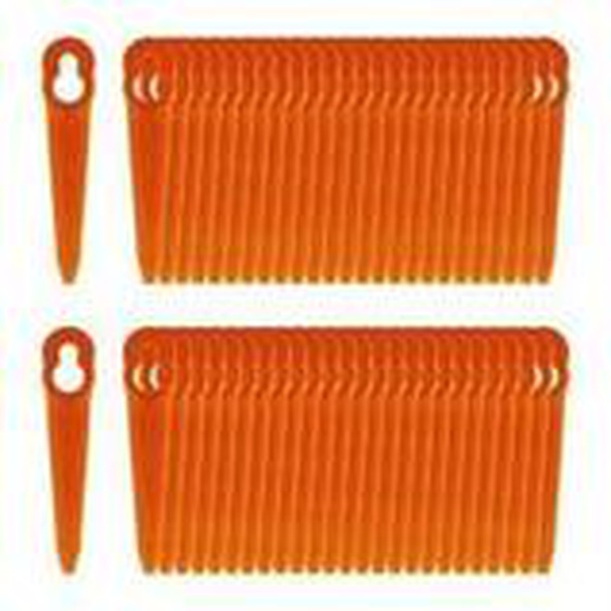 SNQ - Pack de lames 100 compatibles avec Stihl PolyCut 2-2 PolyCut 3-2, fsa 45 fsa 57 fse 52, lames en plastique pour tondeuses à gazon sans fil Stihl