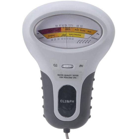 Testeur de Chlore et de pH CL2,Testeur Numérique lcd Multifonction,Testeur de Niveau de Chlore avec Sonde,Pour La Piscine et Le Spa