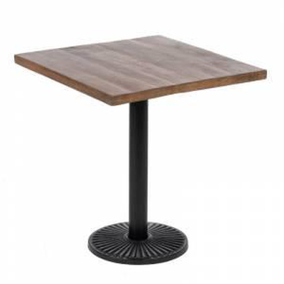 SO INSIDE Table bistrot bois naturel et métal 70 cm Arlo