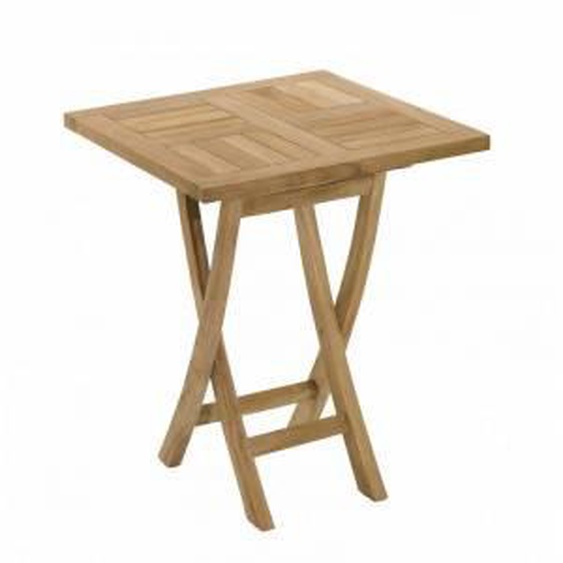 SO INSIDE Table carrée pliante 60x60cm en bois de teck Summer