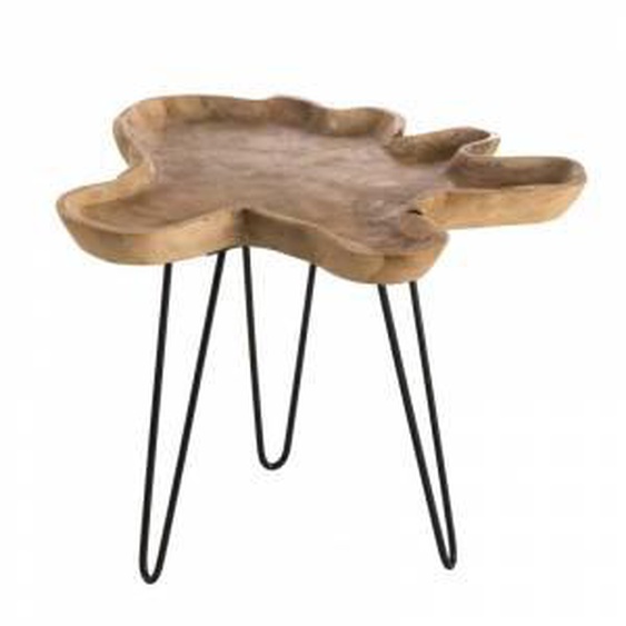 SO INSIDE Table dappoint nature teck et métal Woody